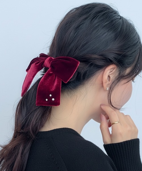 Heartdance（ハートダンス） ヘアクリップ パール×ラインストーン