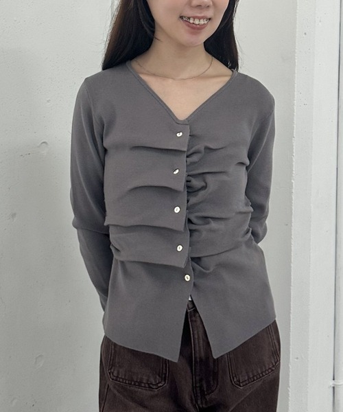 archives（アルシーヴ） ニット セーター タックボタンニットプル