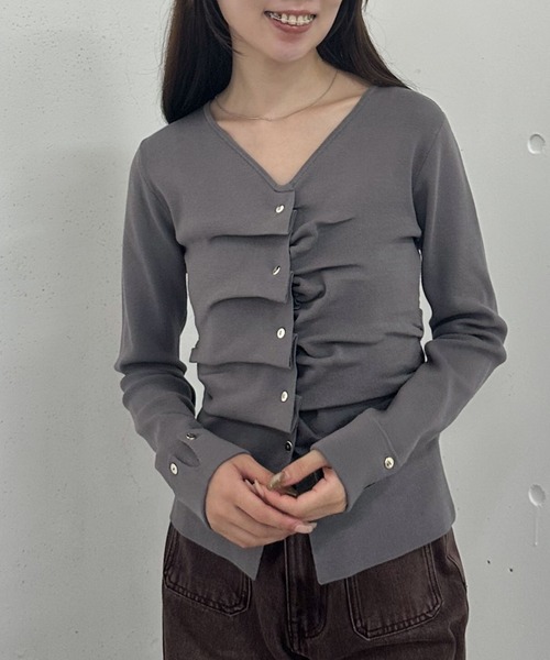 archives（アルシーヴ） ニット セーター タックボタンニットプル