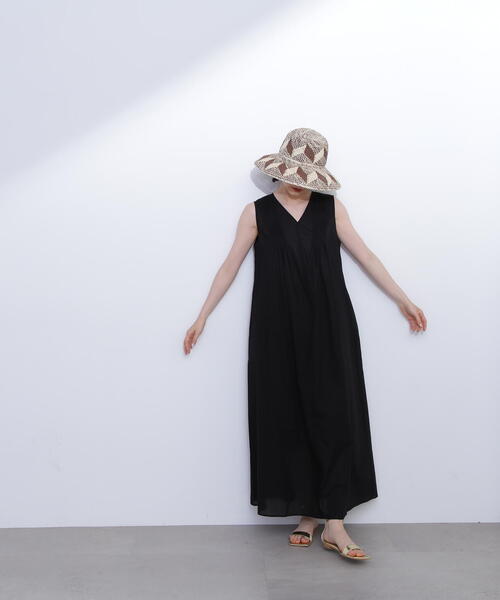 「N.（N. Natural Beauty Basic）」 ノースリーブワンピース MEDIUM グリーン レディース_画像3