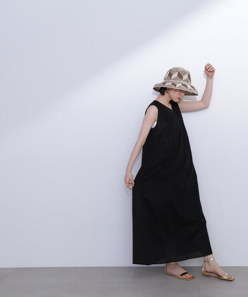 「N.（N. Natural Beauty Basic）」 ノースリーブワンピース MEDIUM グリーン レディース_画像4