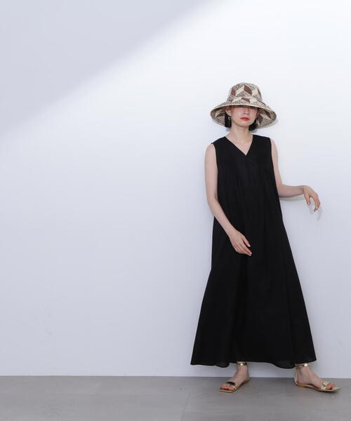 「N.（N. Natural Beauty Basic）」 ノースリーブワンピース MEDIUM グリーン レディース_画像5