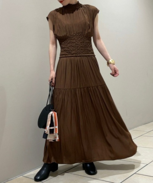 [FRAY I.D] короткий рукав One-piece 0 Brown женский 