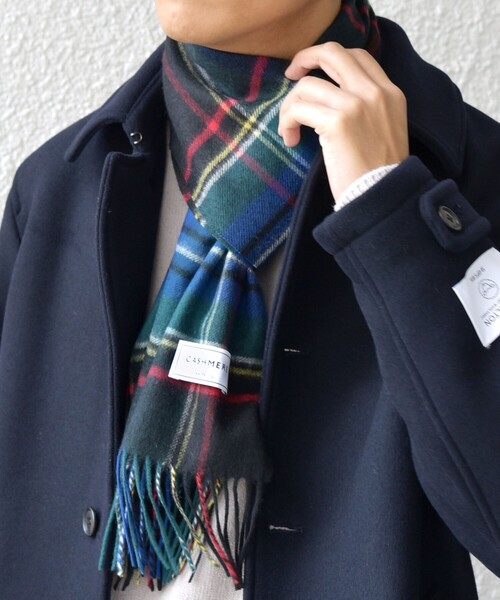 シップス エニィ（SHIPS any）/SHIPS any: カシミヤ チェック マフラー SHIPS any マフラー any: カシミヤ チェック メンズ : ZOZOTOWN Yahoo