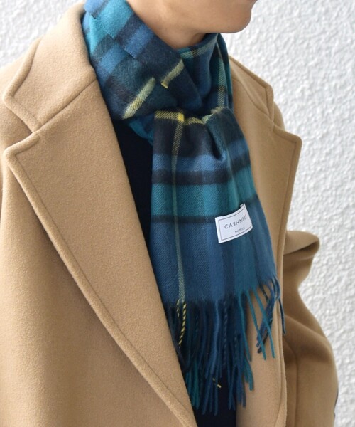 SHIPS any マフラー any: カシミヤ チェック メンズ : ZOZOTOWN Yahoo