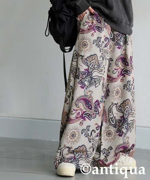 antiqua（アンティカ） パンツ ペイズリー柄 パンツ レディース