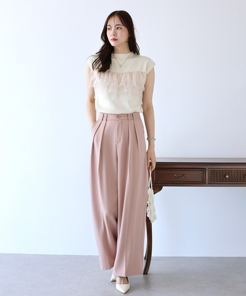 「BLUEEAST」 ノースリーブニット MEDIUM アイボリー レディース_画像8