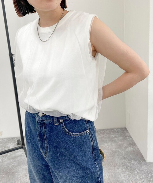 「fredy emue」 ノースリーブニット 38 ブラック レディース_画像9