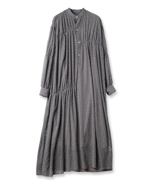 「mintdesigns」 長袖ワンピース 2 ネイビー レディース_画像6