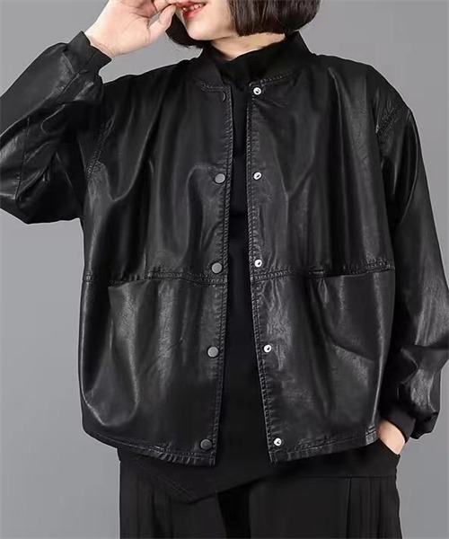 「Dream garden」 レザージャケット L ブラック レディース_画像5