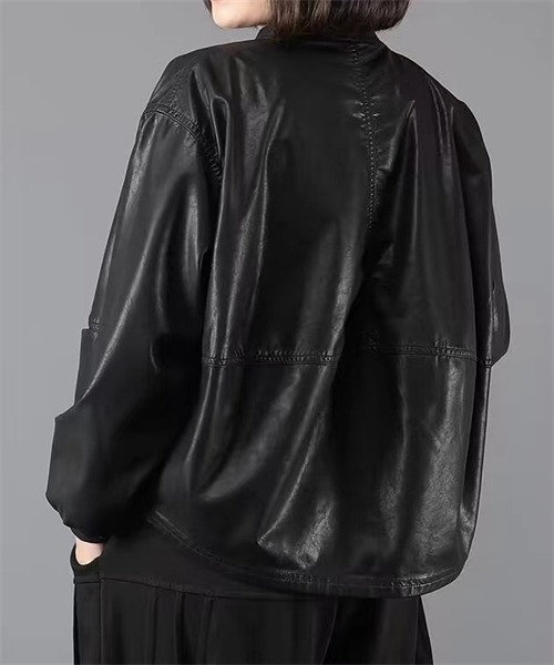 「Dream garden」 レザージャケット L ブラック レディース_画像8