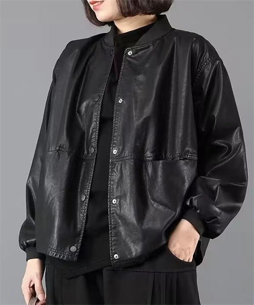 「Dream garden」 レザージャケット L ブラック レディース_画像9