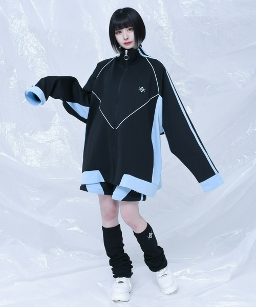 REFLEM（レフレム） ジャージブルゾン FREE ブラック×ホワイト