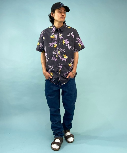 「Quiksilver」 半袖シャツ L ブルー メンズ_画像6