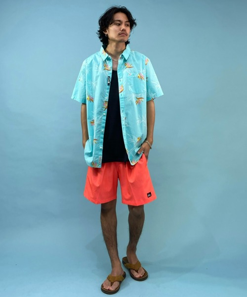 「Quiksilver」 半袖シャツ L ブルー メンズ_画像8