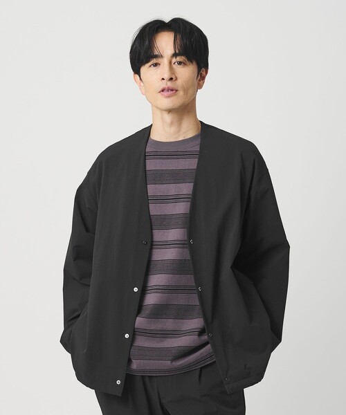 極美品 BEAUTY&YOUTH 360 MASTER スナップカーディガン 黒 BEAUTY&YOUTH UNITED ARROWS（ビューティーアンドユースユナイテッド