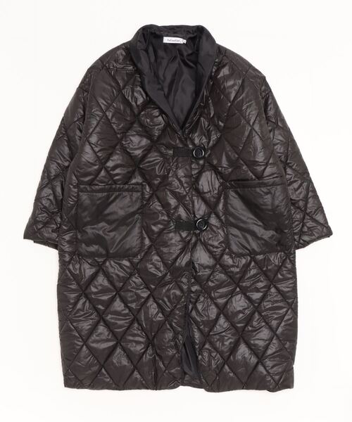 「Auntie Rosa」 ノーカラーコート X-LARGE ブラック レディース_画像2