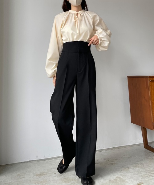 「Louere」 長袖ブラウス SMALL ブラック レディース_画像7