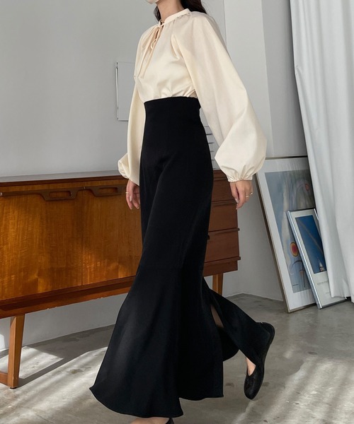 「Louere」 長袖ブラウス SMALL ブラック レディース_画像8