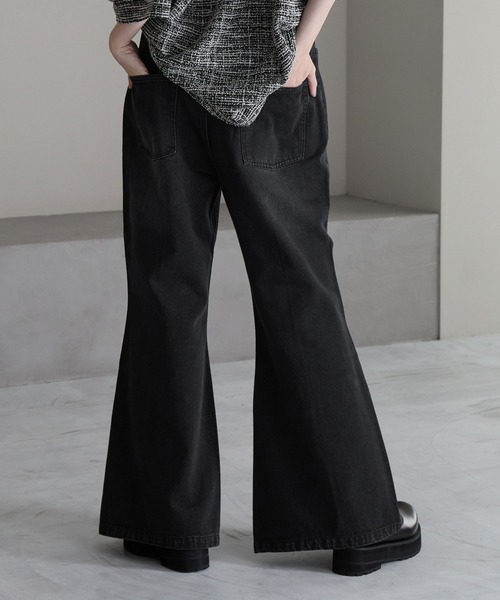 「cussil」 ブーツカットデニムパンツ X-SMALL グレー メンズ_画像3