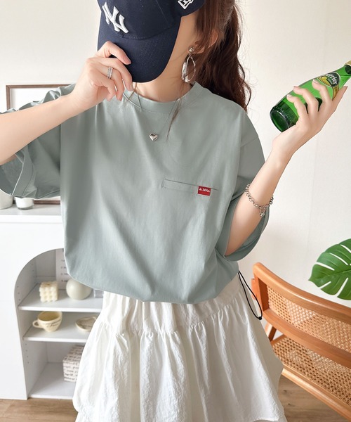 「Java」 半袖Tシャツ LARGE ベージュ レディース_画像7