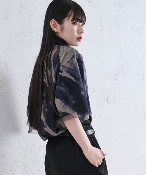 「Ellno Loset」 半袖シャツ MEDIUM ブルー系その他 メンズ_画像5