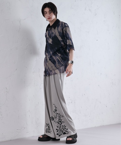 「Ellno Loset」 半袖シャツ MEDIUM ブルー系その他 メンズ_画像8