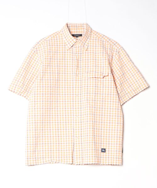 BURBERRY（バーバリー） チェック柄半袖シャツ M イエロー メンズ