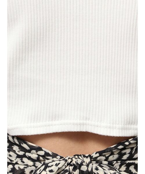 GYDA（ジェイダ） tシャツ レオパードBACKリボンテレコロンT