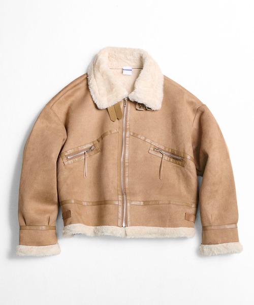 ジョージア 本革 ムートンコート ベージュ 龍一 (The Loveless)®︎｜Georgiaのムートンコートを使った