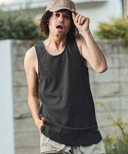 CAMBIO（カンビオ） タンクトップ mta596- Span Fraise Long Tank Top