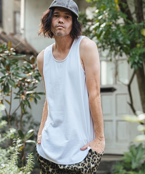 CAMBIO（カンビオ） タンクトップ mta596- Span Fraise Long Tank Top