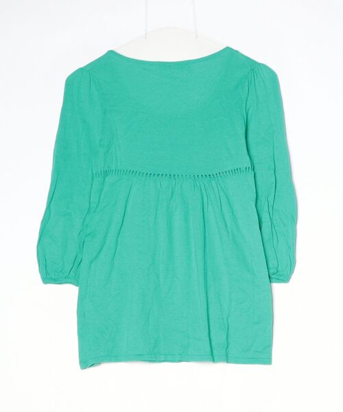 「CHARLOTTE RONSON」 7分袖ニット FREE グリーン レディース_画像2
