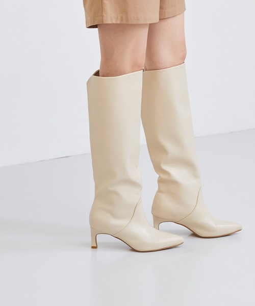 「menue」 ロングブーツ M ブラック レディース_画像2