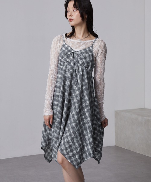 「nui nullu」 キャミソールワンピース FREE グレー レディース_画像7