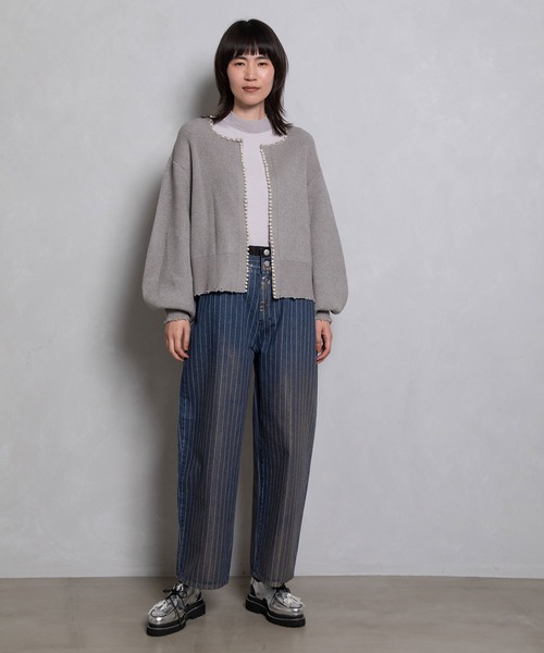 「MARECHAL TERRE」 デニムパンツ MEDIUM ブラック レディース_画像4