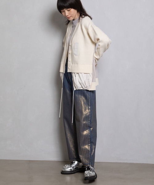 「MARECHAL TERRE」 デニムパンツ MEDIUM ブラック レディース_画像6
