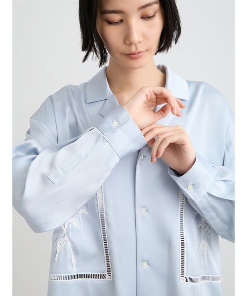 MIESROHE（ミースロエ） ブラウス シャツ コードエンブロイダリー