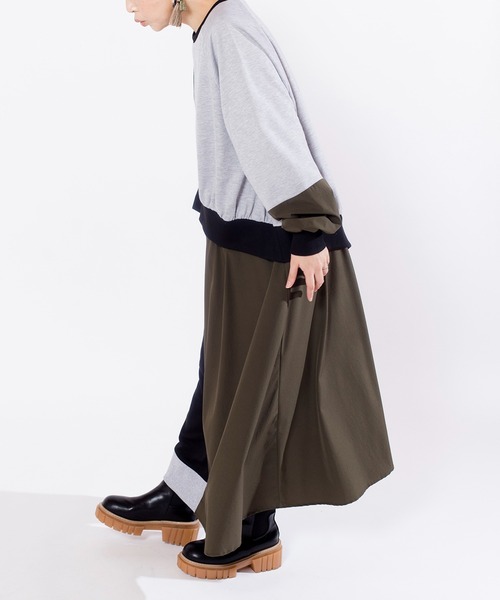 「OSMOSIS」 「loaf」長袖ワンピース ONE SIZE ライトグレー レディース_画像3