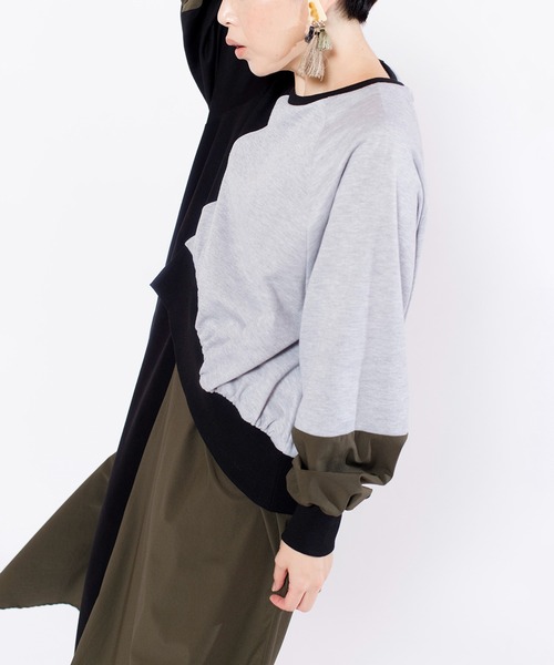 「OSMOSIS」 「loaf」長袖ワンピース ONE SIZE ライトグレー レディース_画像8