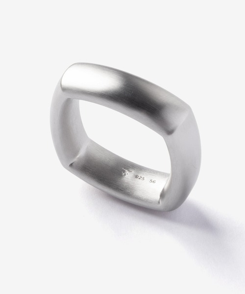 トムウッド　TOM WOOD シルバー 　デザイン リング　18号 TOM WOOD（トムウッド） 指輪 リング TOM WOOD Frame Ring Satin