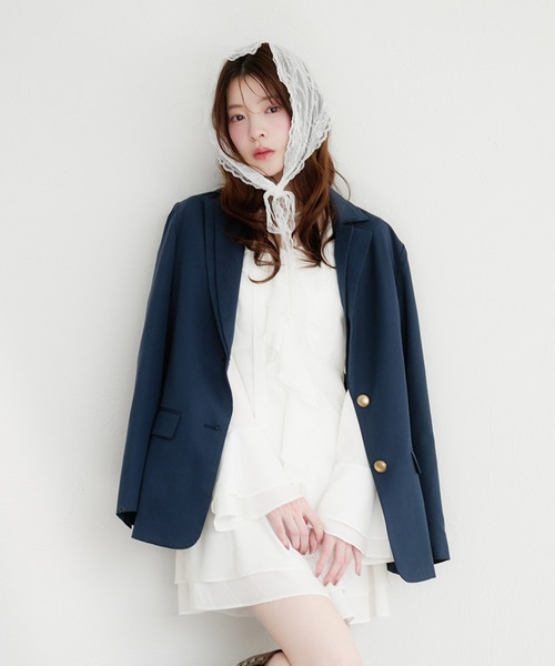 fupel ジャケット テーラードジャケット double collar tailored