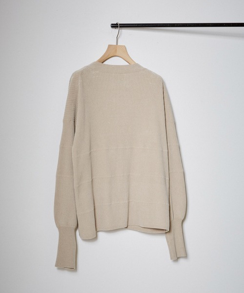 [新品]salon adam et rope カーディガン　ベージュ SALON adam et rope'（サロン アダム エ ロペ） ニットカーディガン