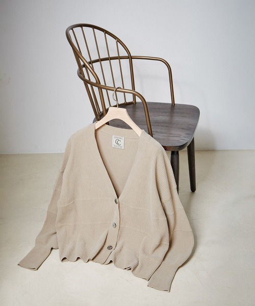 [新品]salon adam et rope カーディガン　ベージュ SALON adam et rope'（サロン アダム エ ロペ） ニットカーディガン