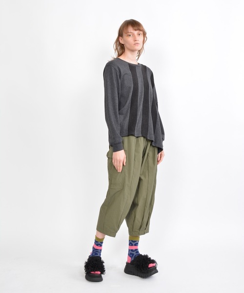 「gomme」 サルエルパンツ MEDIUM カーキ レディースの画像