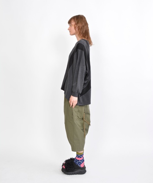 「gomme」 サルエルパンツ MEDIUM カーキ レディースの画像