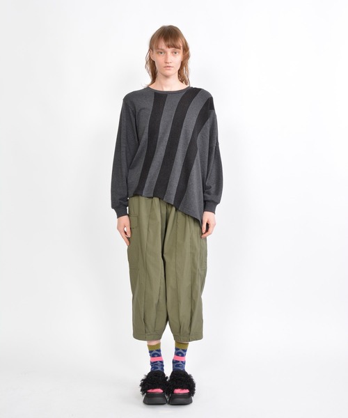 「gomme」 サルエルパンツ MEDIUM カーキ レディースの画像
