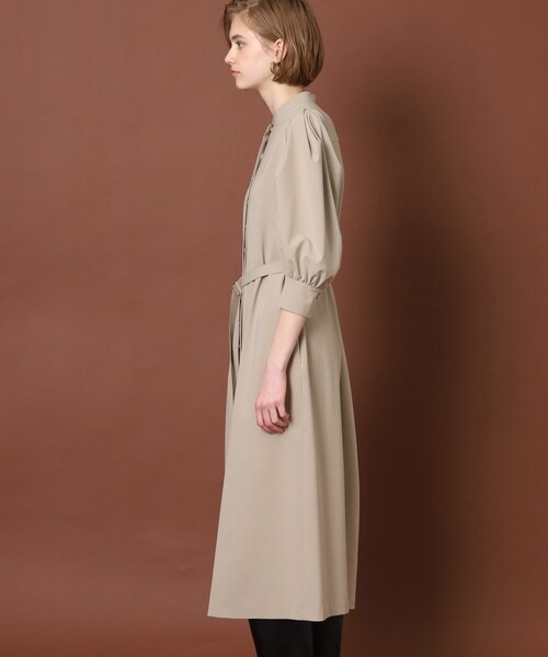 「DRESSTERIOR」 7分袖ワンピース 38 ベージュ レディースの画像