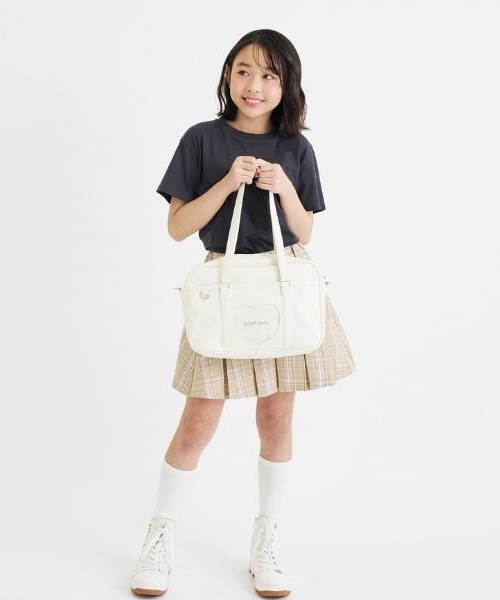 PINK-latte（ピンクラテ） ボストンバッグ 合皮スクールBAG キッズ