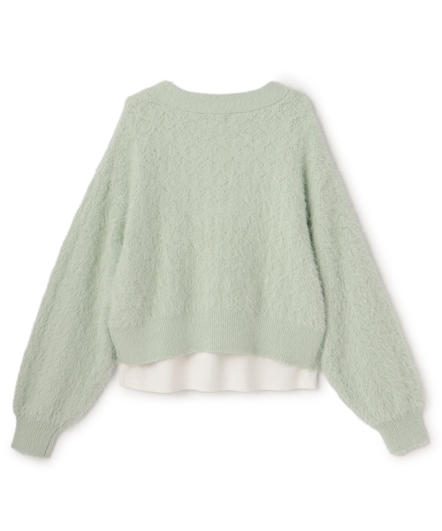 「pom ponette junior」 「KIDS」ニットカーディガン 150-160cm ライトグリーン キッズ_画像2